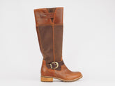Womens Timberland Bethel 26639 Brown Leather Pull On Shoes Winter Tall Boots